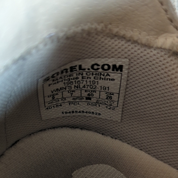 Sorel Out N About Slip-On Wedge Shoe Light - Cream Suede Heeled Ankle Bootie - Picture 4 of 8